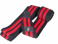 SN PRIDE KNEE WRAPS 98 INCH BLACK/RED